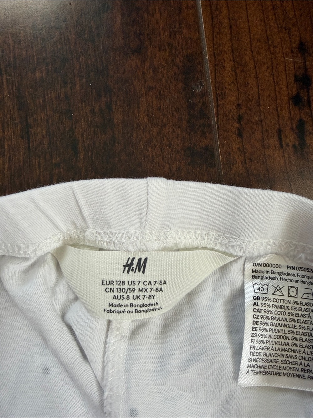 H&M Dot Print Leggings Pair - White & Charcoal Size 7 Girls - Picture 3 of 7